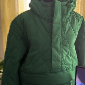 Green Quilted Puffer Jacket